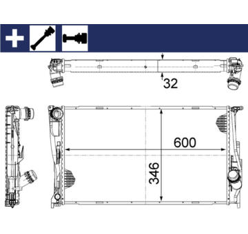 Chladič, chlazení motoru MAHLE ORIGINAL CR 1086 000S