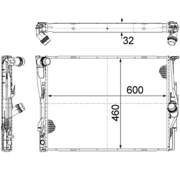 Chladič motora MAHLE CR 1087 000S