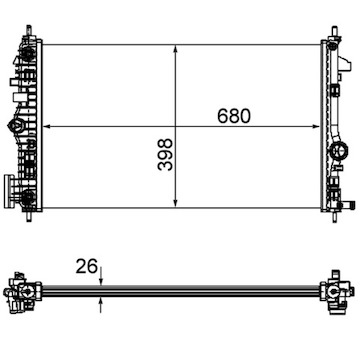 Chladič, chlazení motoru MAHLE CR 1103 000P