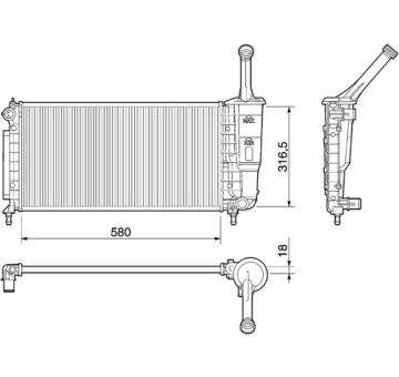 Chladič motora MAHLE CR 1104 000S