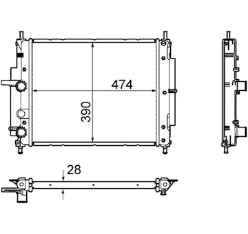 Chladič, chlazení motoru MAHLE CR 1107 000P