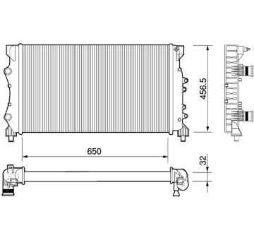 Chladič, chlazení motoru MAHLE CR 1110 000P