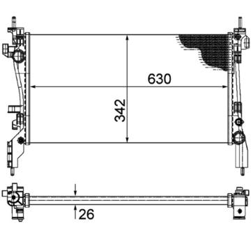 Chladič, chlazení motoru MAHLE ORIGINAL CR 1120 000P