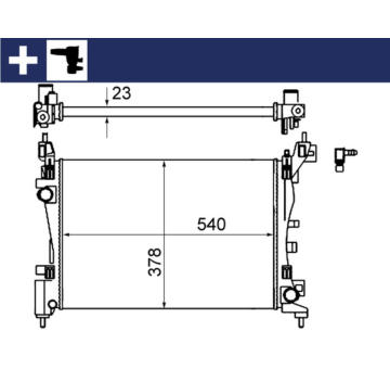 Chladič, chlazení motoru MAHLE CR 1121 000S