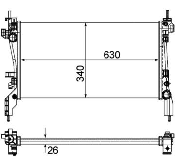 Chladič, chlazení motoru MAHLE ORIGINAL CR 1122 000P