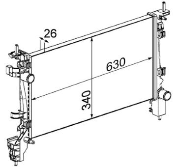 Chladič motora MAHLE CR 1130 000S