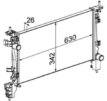 Chladič, chlazení motoru MAHLE CR 1131 000P