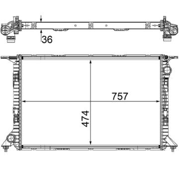 Chladič, chlazení motoru MAHLE CR 1132 000S