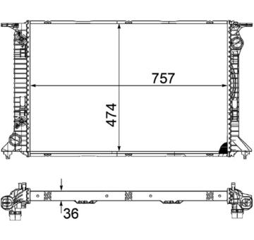 Chladič, chlazení motoru MAHLE CR 1133 000P