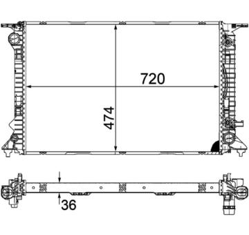 Chladič, chlazení motoru MAHLE CR 1134 000P