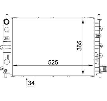 Chladič, chlazení motoru MAHLE CR 1142 000S