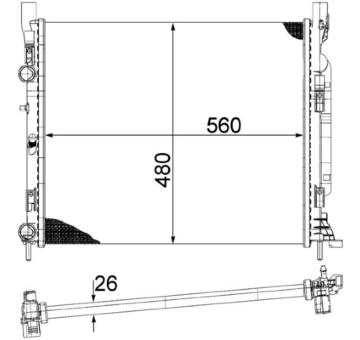 Chladič, chlazení motoru MAHLE CR 1155 000S