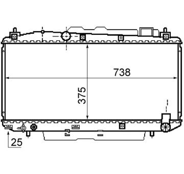 Chladič, chlazení motoru MAHLE CR 1166 000S