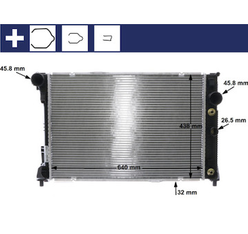 Chladič, chlazení motoru MAHLE CR 1176 000S