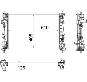 Chladič, chlazení motoru MAHLE CR 1178 000P