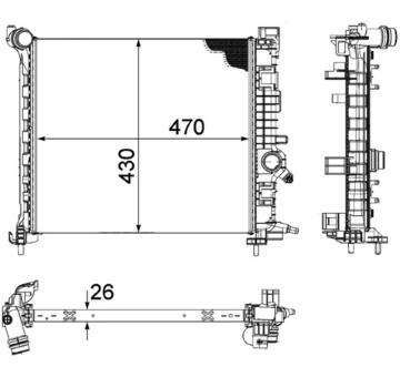 Chladič, chlazení motoru MAHLE CR 1188 000P