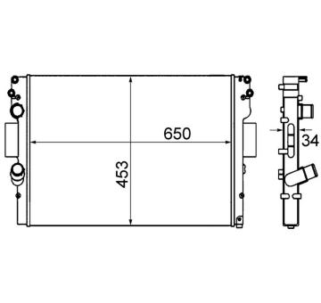 Chladič, chlazení motoru MAHLE CR 1254 001S