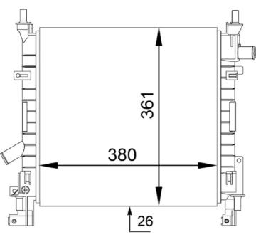 Chladič, chlazení motoru MAHLE CR 1350 000S