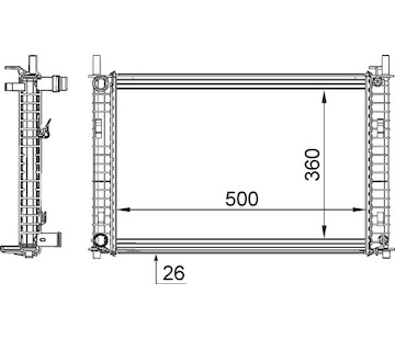 Chladič, chlazení motoru MAHLE CR 1356 000S