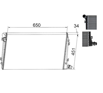 Chladič, chlazení motoru MAHLE CR 1395 000S