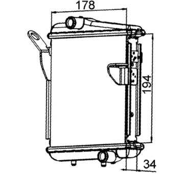 Chladič, chlazení motoru MAHLE CR 1400 000P