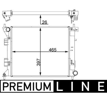 Chladič, chlazení motoru MAHLE CR 1407 000P