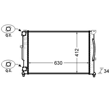 Chladič motora MAHLE CR 1423 000S
