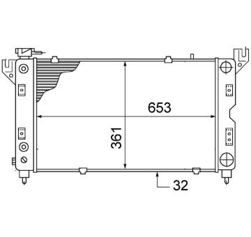 Chladič, chlazení motoru MAHLE CR 1426 000S