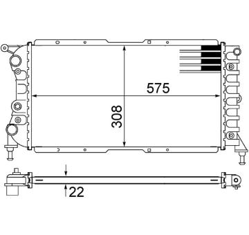 Chladič, chlazení motoru MAHLE ORIGINAL CR 1441 000S