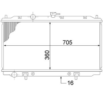 Chladič, chlazení motoru MAHLE CR 1486 000S