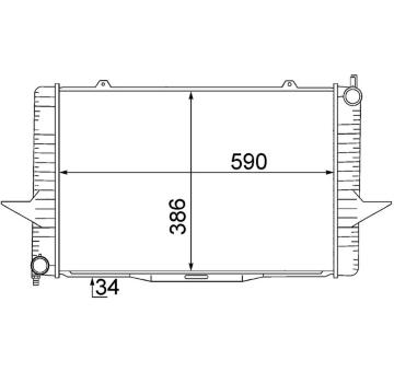 Chladič, chlazení motoru MAHLE CR 1543 000S