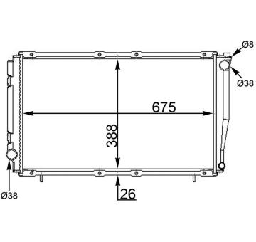 Chladič motora MAHLE CR 1565 000S