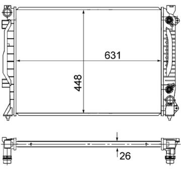 Chladič, chlazení motoru MAHLE CR 1686 000S