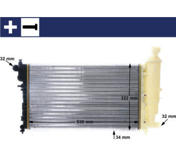 Chladič, chlazení motoru MAHLE CR 169 000S