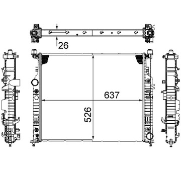 Chladič, chlazení motoru MAHLE ORIGINAL CR 1705 000P