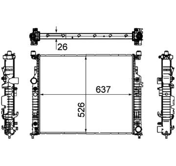 Chladič motora MAHLE CR 1706 000P