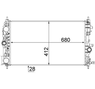 Chladič, chlazení motoru MAHLE CR 1782 000S