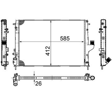 Chladič motora MAHLE CR 1790 000S