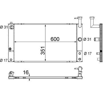 Chladič, chlazení motoru MAHLE CR 1855 000S