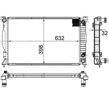 Chladič motora MAHLE CR 1898 000S