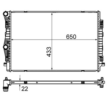 Chladič, chlazení motoru MAHLE CR 2055 000S