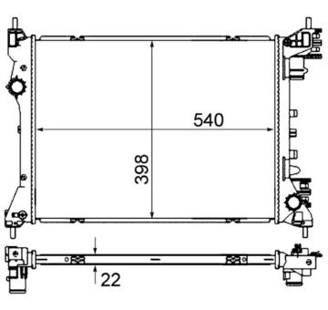 Chladič, chlazení motoru MAHLE ORIGINAL CR 2056 000S