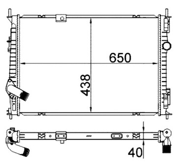 Chladič, chlazení motoru MAHLE CR 2058 000S