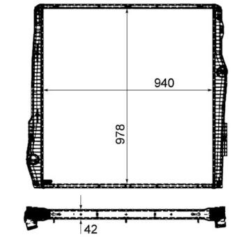 Chladič, chlazení motoru MAHLE CR 2093 000P