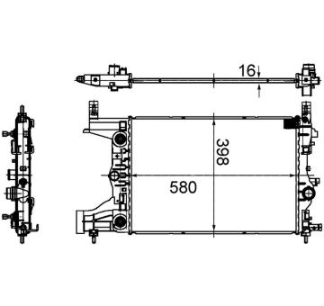 Chladič, chlazení motoru MAHLE CR 2122 000S