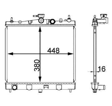 Chladič, chlazení motoru MAHLE CR 2164 000S