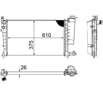 Chladič motora MAHLE CR 2206 000S