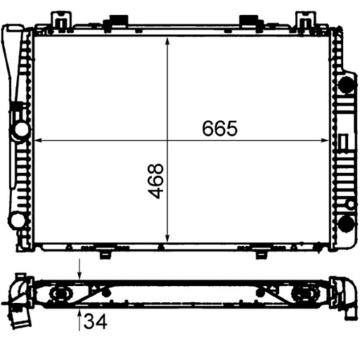 Chladič, chlazení motoru MAHLE CR 278 000S