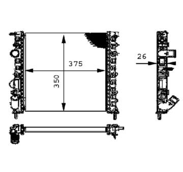 Chladič motora MAHLE CR 308 000S