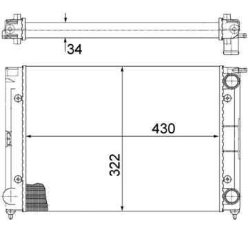 Chladič, chlazení motoru MAHLE CR 343 000S